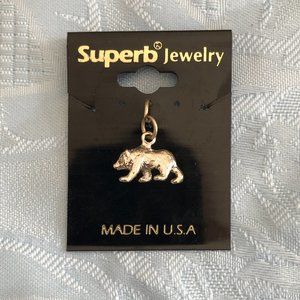 Silver Bear Charm